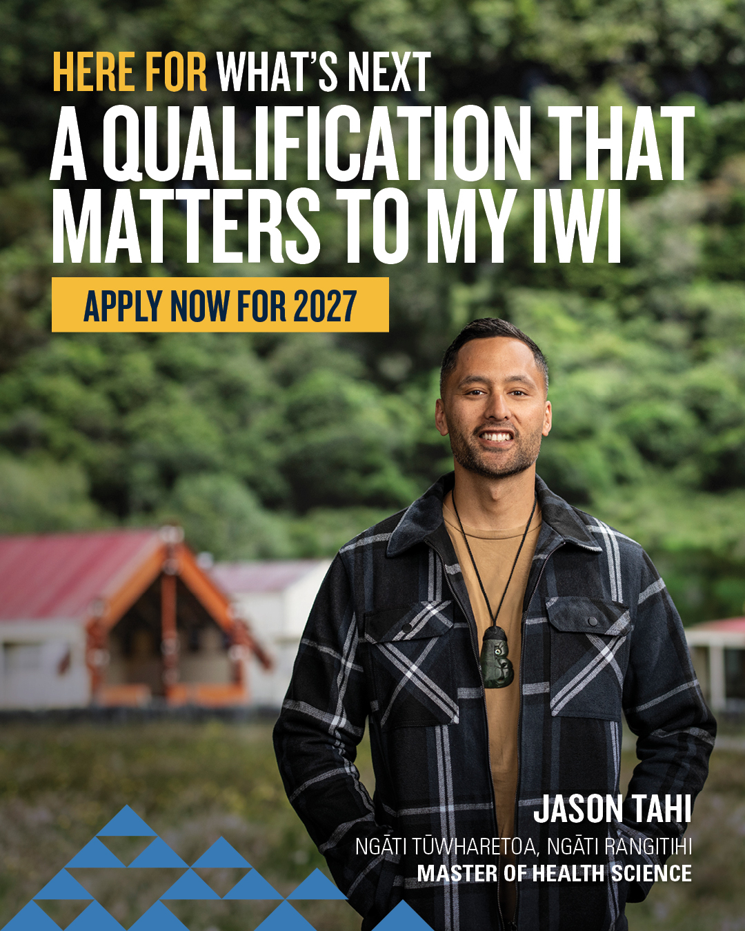 Massey University - Te Kunenga ki Pūrehuroa Facebook ad: Here for what's next