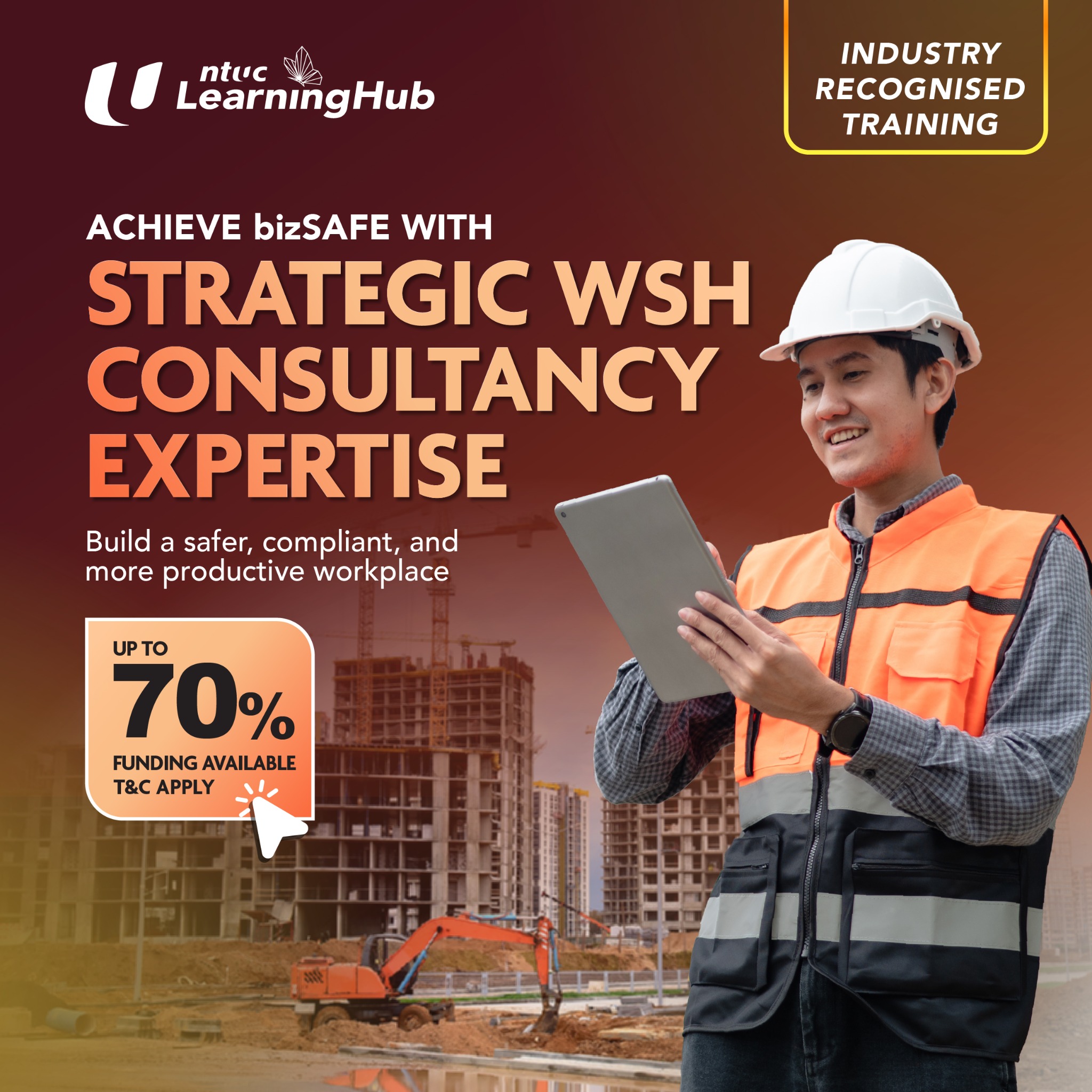 NTUC LearningHub Facebook ad: Accelerate Your Workplace Safety Compliance