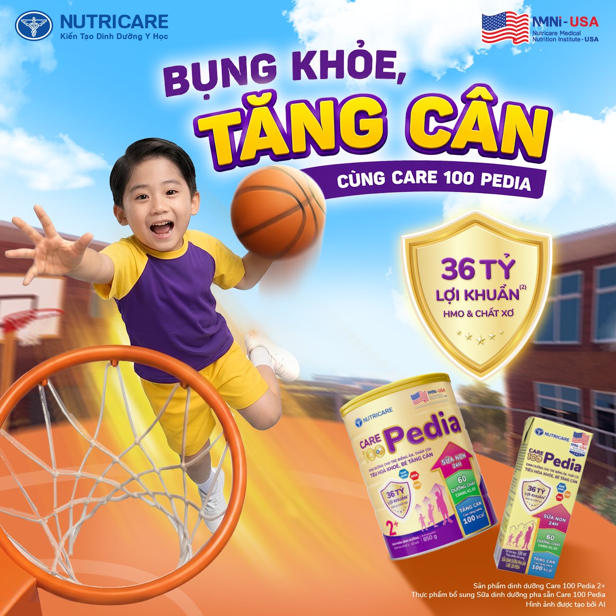 Care 100 Pedia - Tiêu hóa khỏe, bé tăng cân Facebook ad: CHĂM BỤNG SẴN SÀNG, BÉ TỰ TIN GHI…