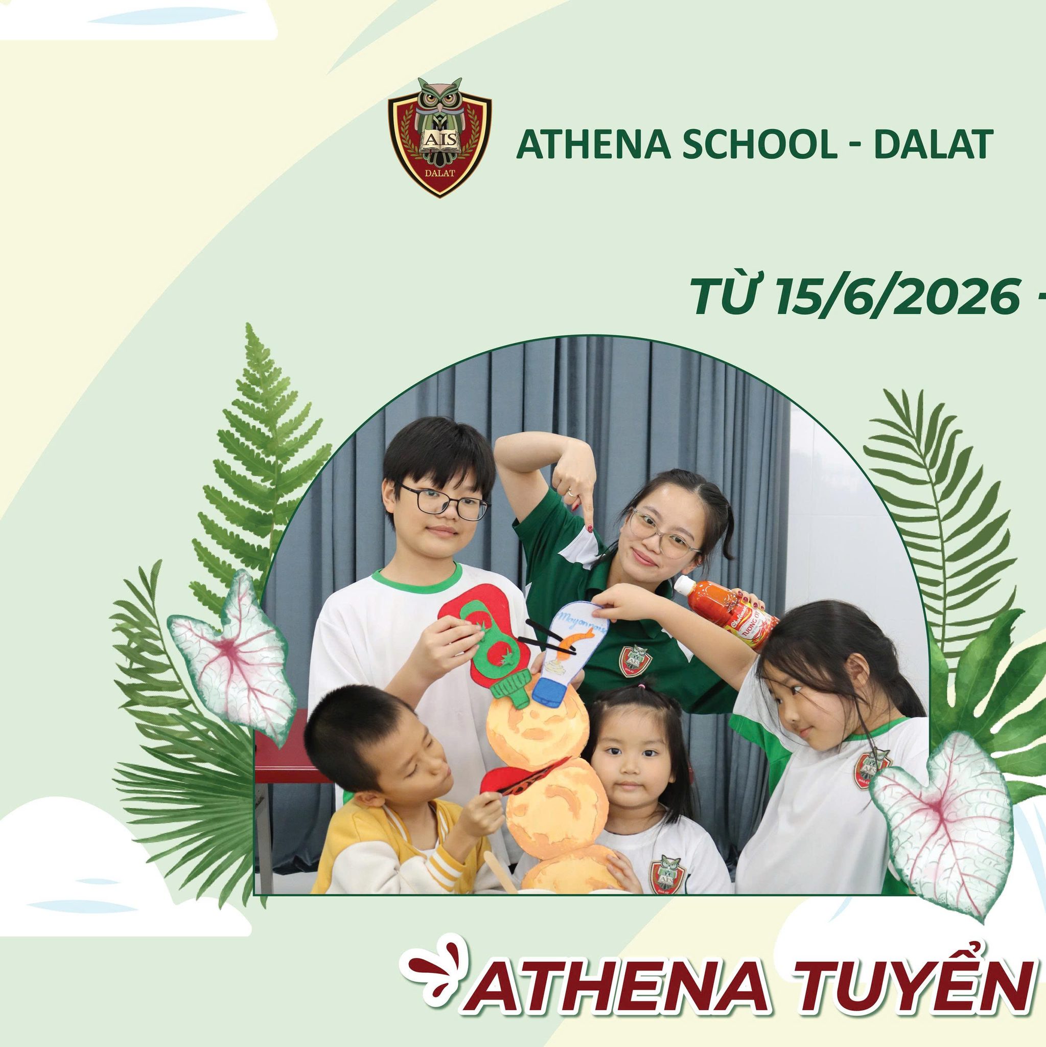 AIS Đà Lạt - Trường Tiểu Học & Trung Học Cơ Sở Athena Đà Lạt Facebook ad: SUMMER CAMP 2026, SUMMER TO GROW