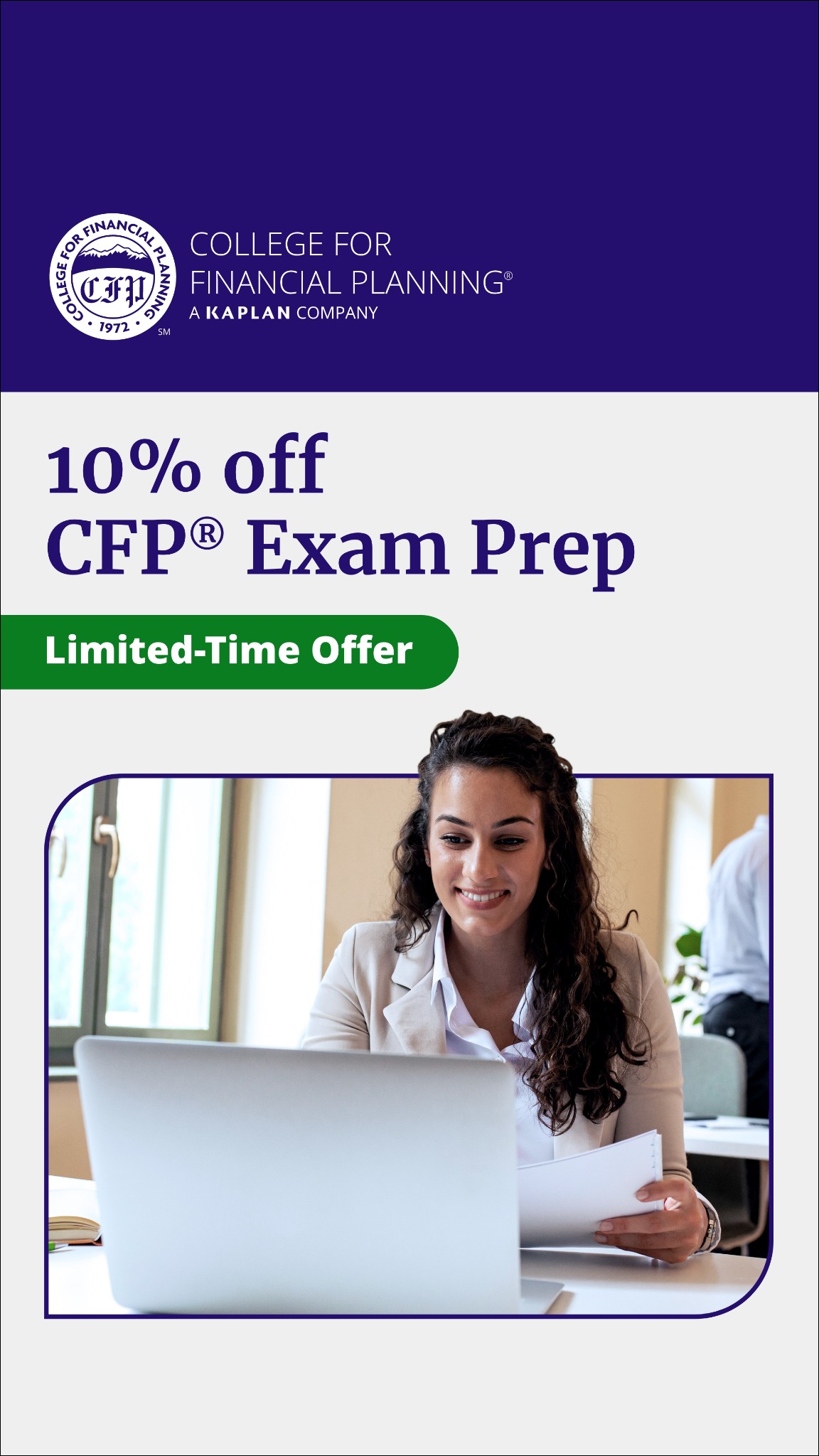 Kaplan Financial Education Facebook ad
