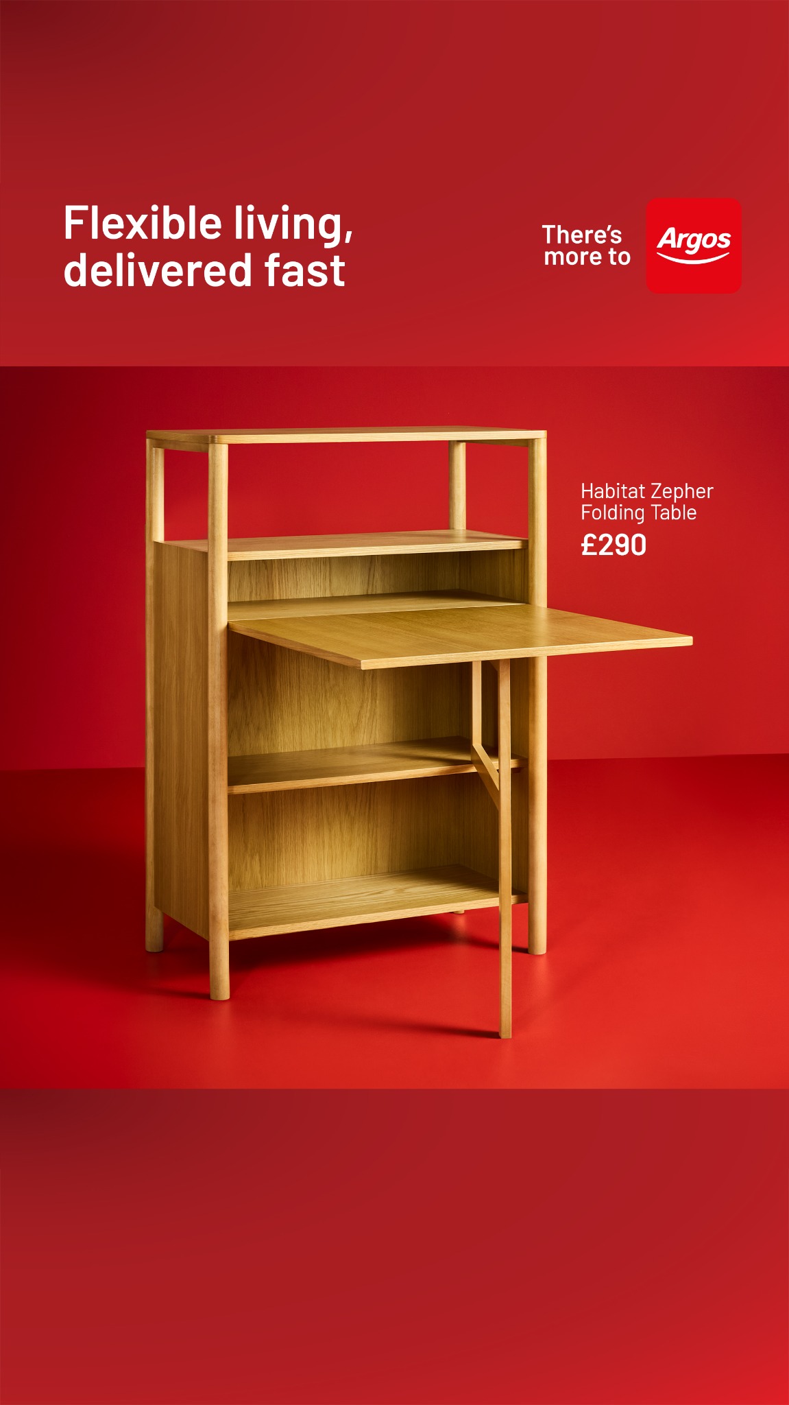 Argos Facebook ad: Flexible living, delivered fast