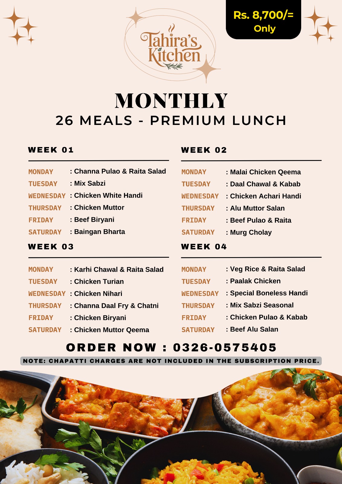 Tahira's kitchen Facebook ad: Enjoy the taste of real home-made food with…