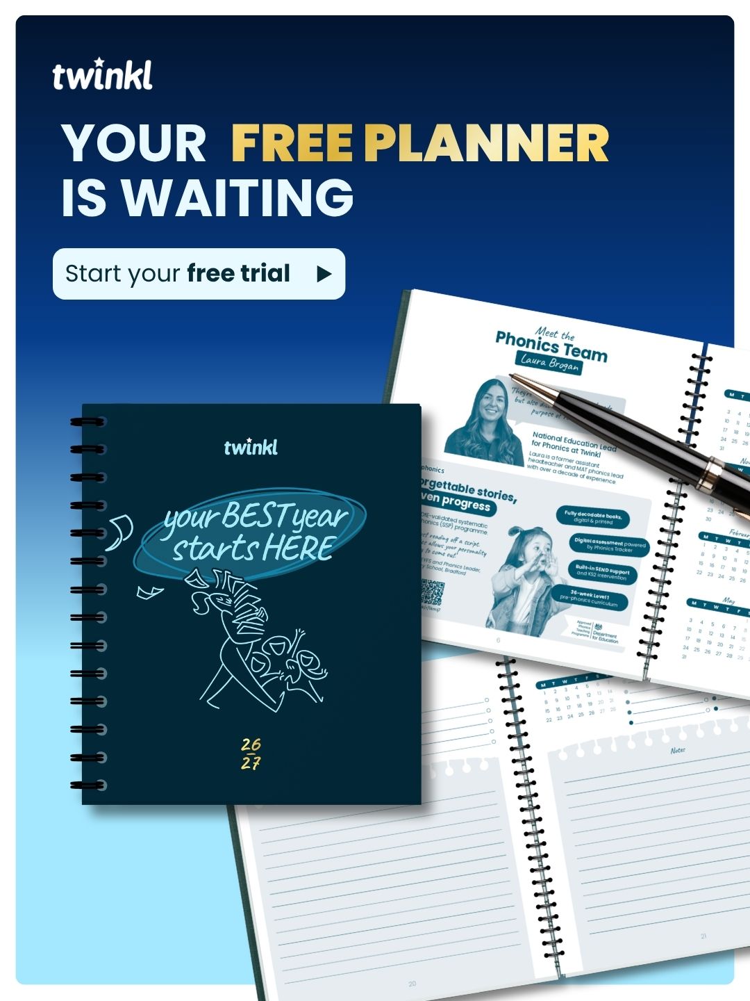 Twinkl Resources Facebook ad: Limited stock! Get your free planner now