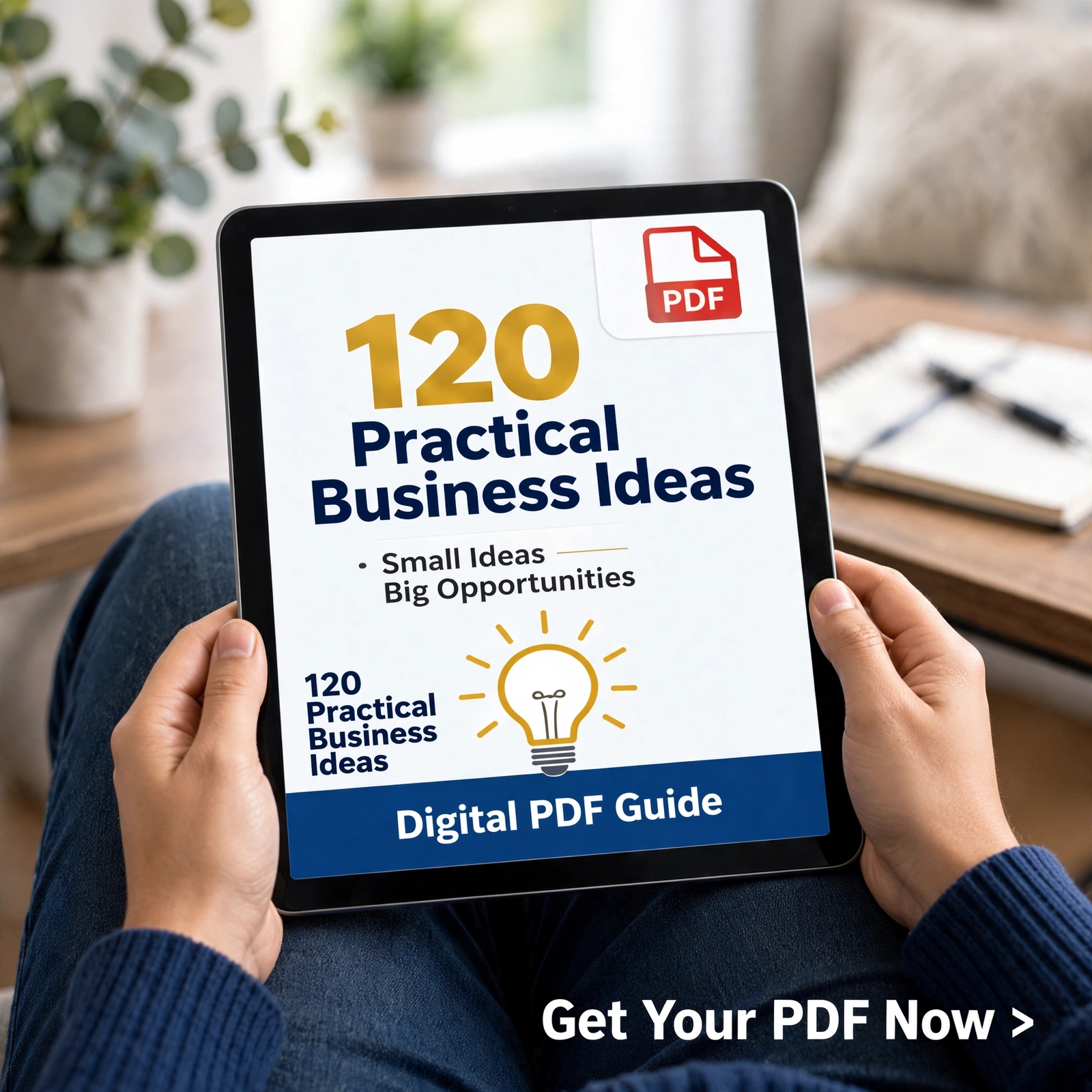 Chanto Books Facebook ad: 120 Practical Business Ideas in One PDF