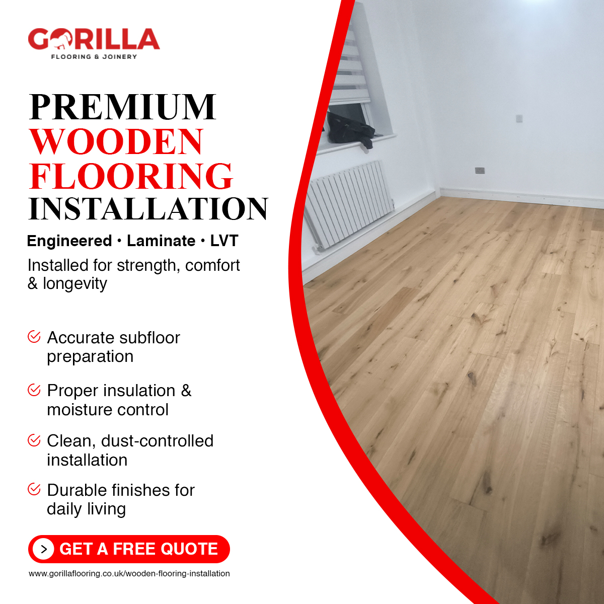 Gorilla Flooring & Joinery Facebook ad