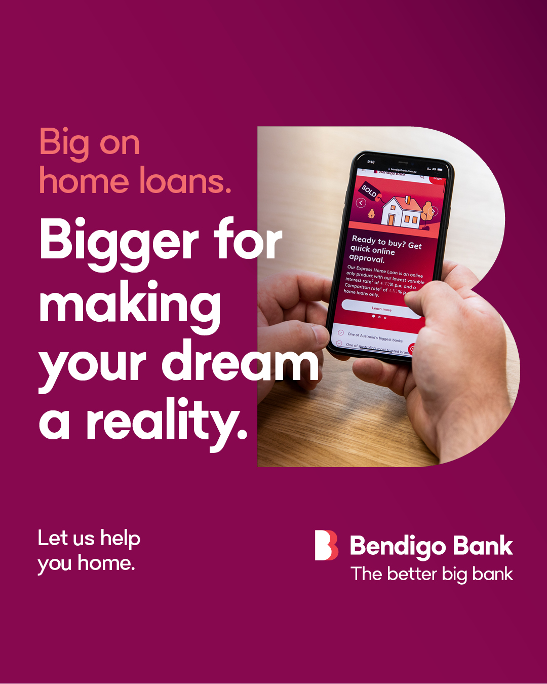 Bendigo Bank Facebook ad
