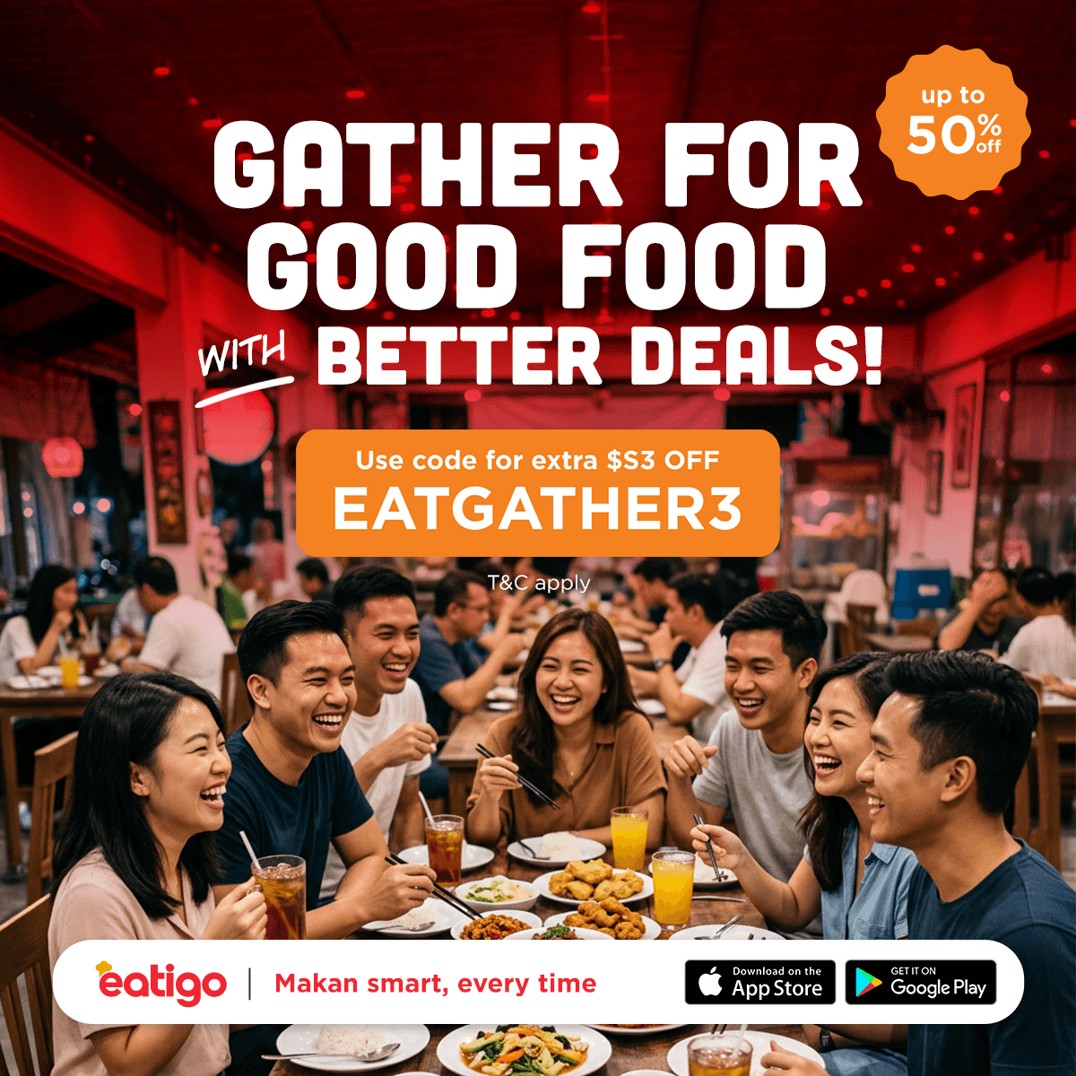 Eatigo Facebook ad: Book on Eatigo now