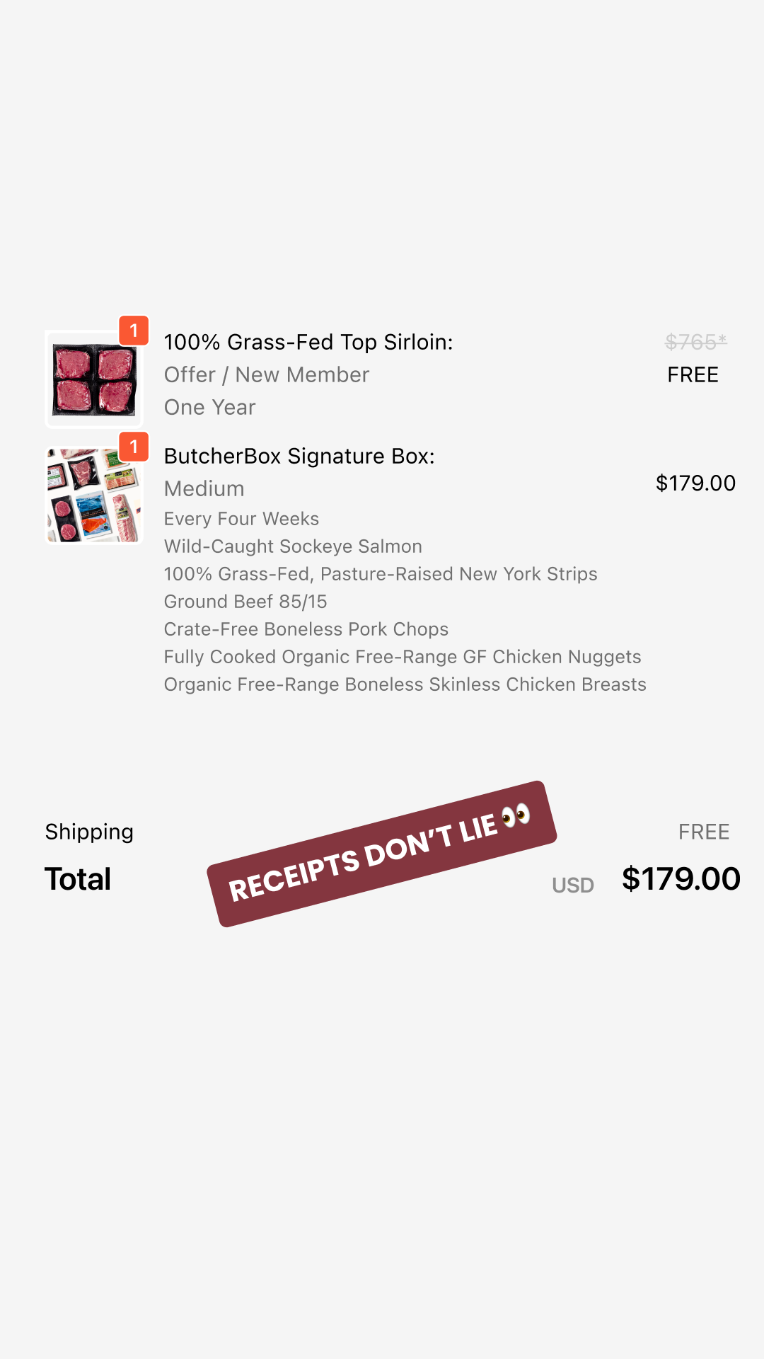 ButcherBox Facebook ad