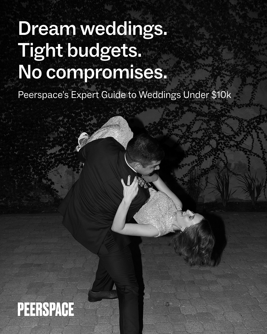Peerspace Facebook ad: $33,000 for a wedding-in this economy?