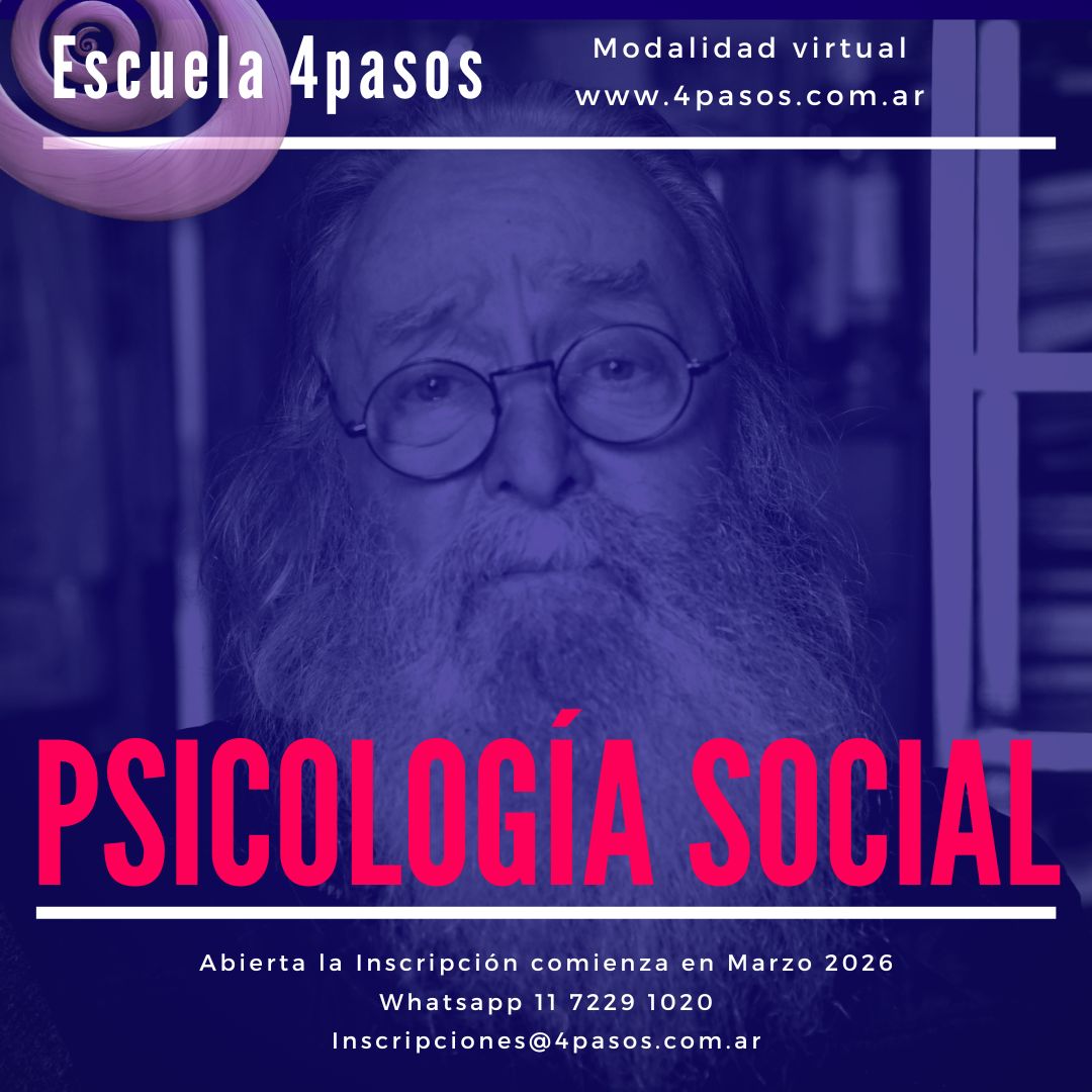 Escuela de Psicología Social 4pasos Facebook ad: Inscripciones abiertas para 2026 Modalidad virtual carrera…