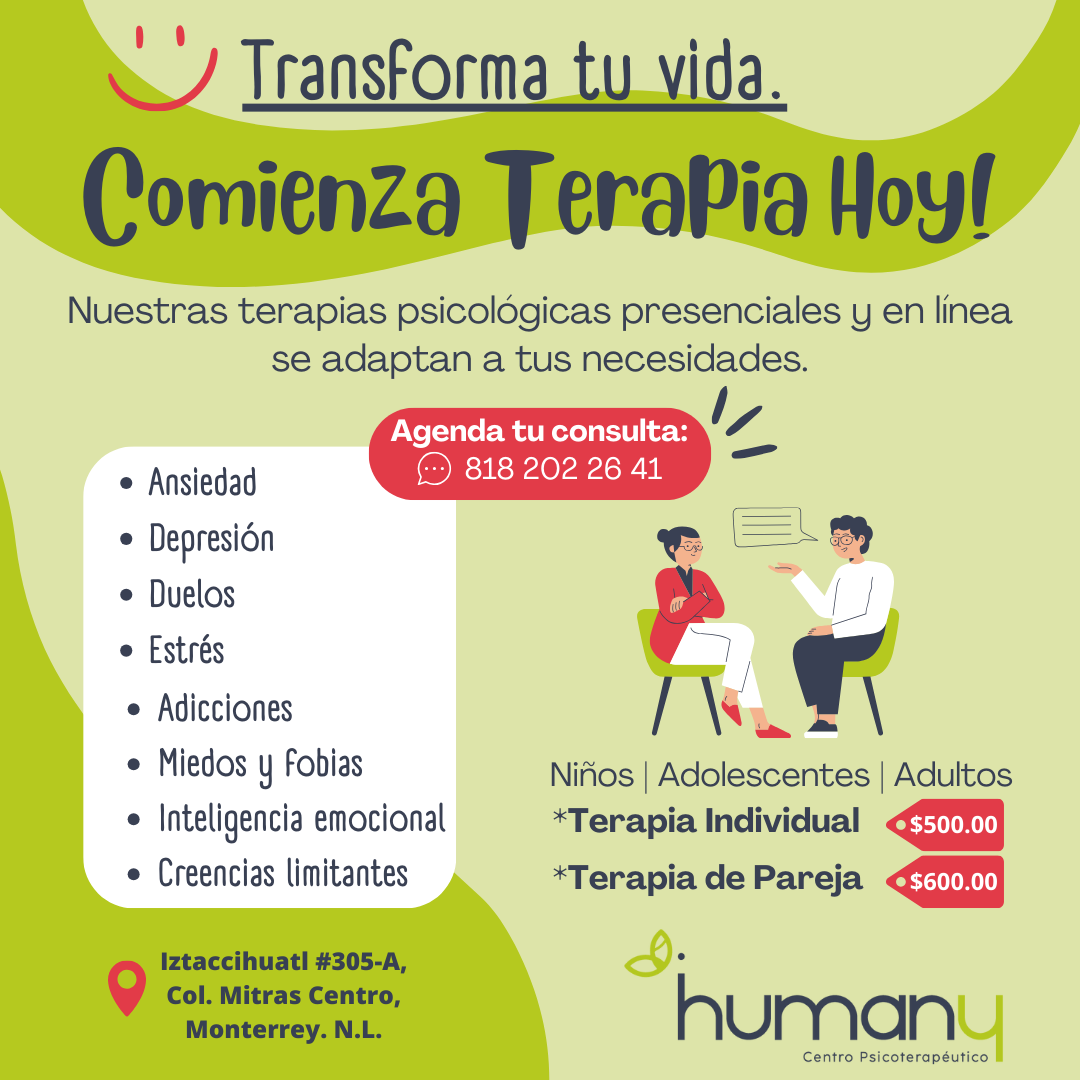 Humany Centro Psicoterapéutico Facebook ad: Agenda una cita