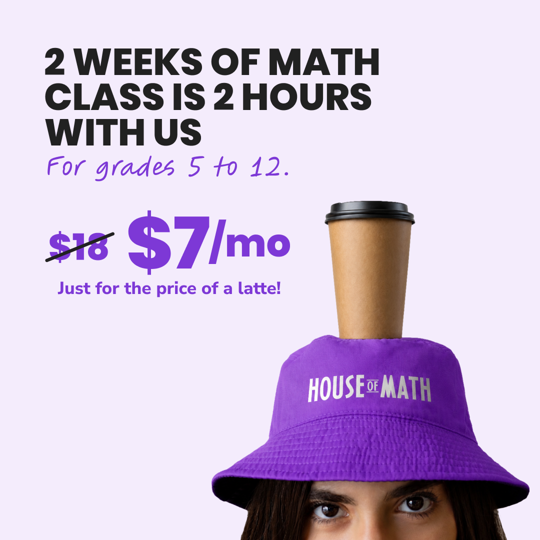 House of Math Facebook ad: For grades 5 to 12