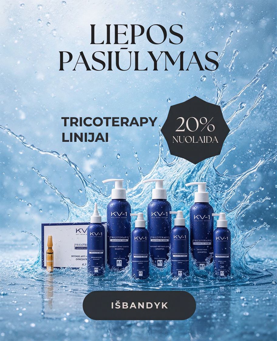 KV-1 cosmetics Facebook ad: Tricoterapy -20%