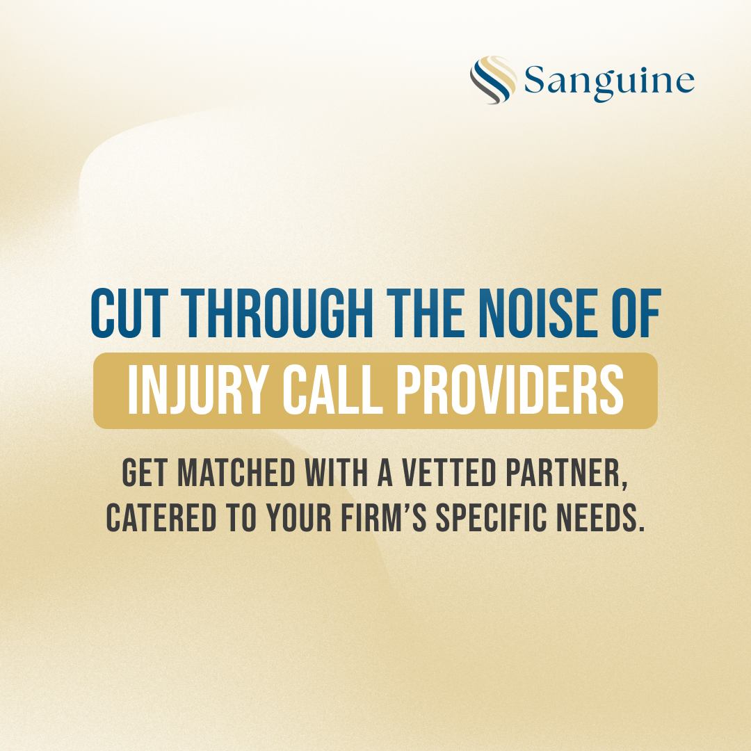 Sanguine Strategic Advisor Facebook ad: Get Matched With a Verified PI Leads Partner