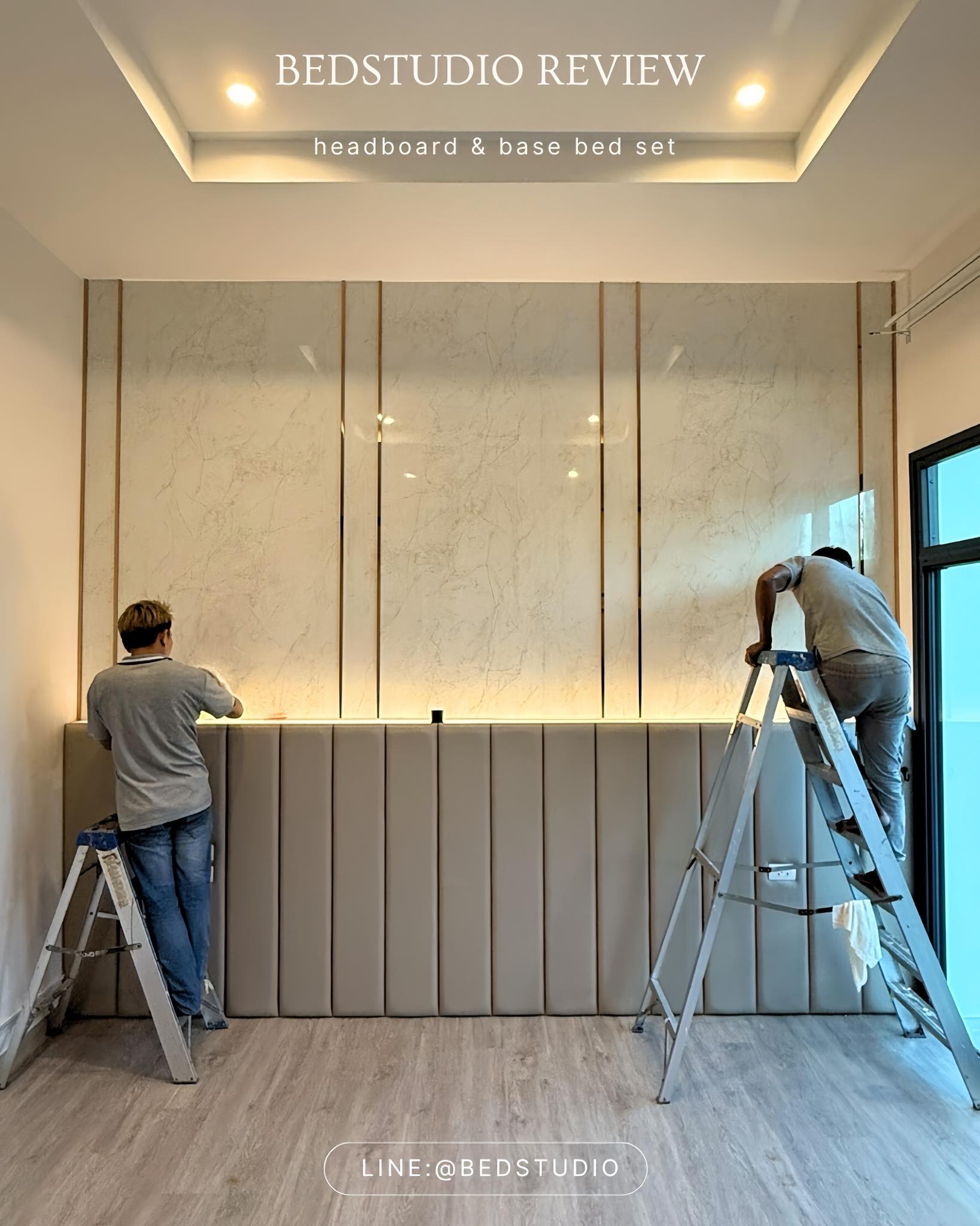 Bedstudio โรงงานผลิตเตียง โซฟาเบด บุผนัง Facebook ad: 𝗪𝗔𝗟𝗟 𝗕𝗨𝗜𝗟𝗧 •บุผนังเซทเตียงนอน รุ่น 𝘼𝙐𝙏𝙐𝙈𝙉