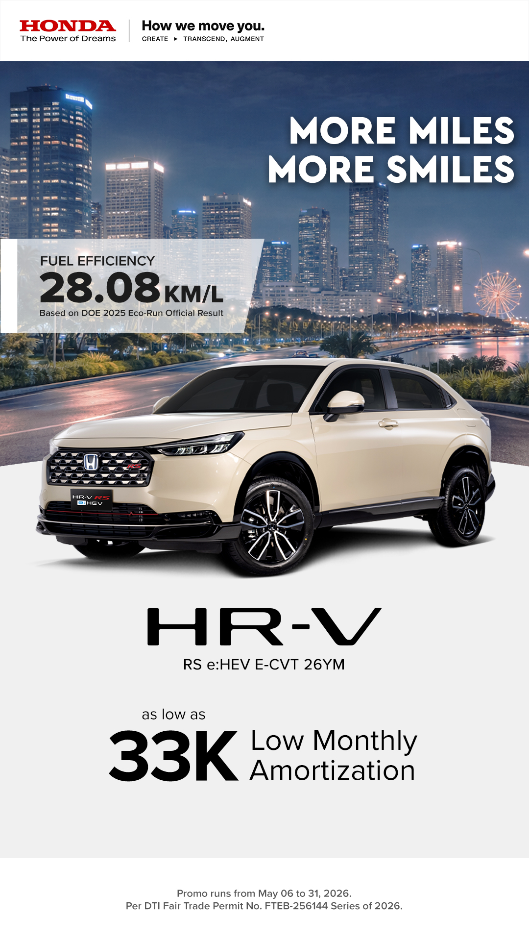 Honda Cars Philippines Facebook ad from May 22, 2026