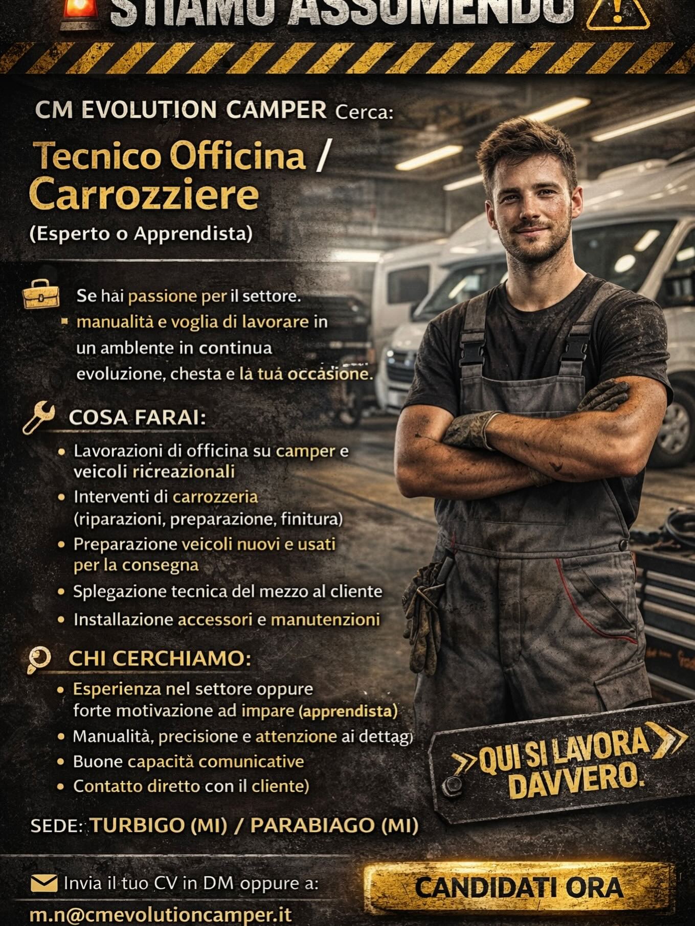 Cm evolution camper Facebook ad: STIAMO ASSUMENDO