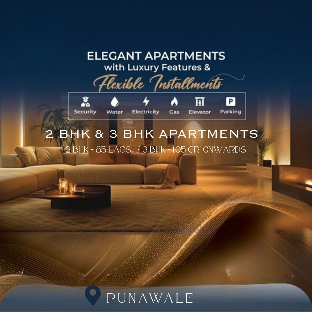 BlueSky Properties Pune Facebook ad: 2 & 3 BHK Flats with Premium Amenities