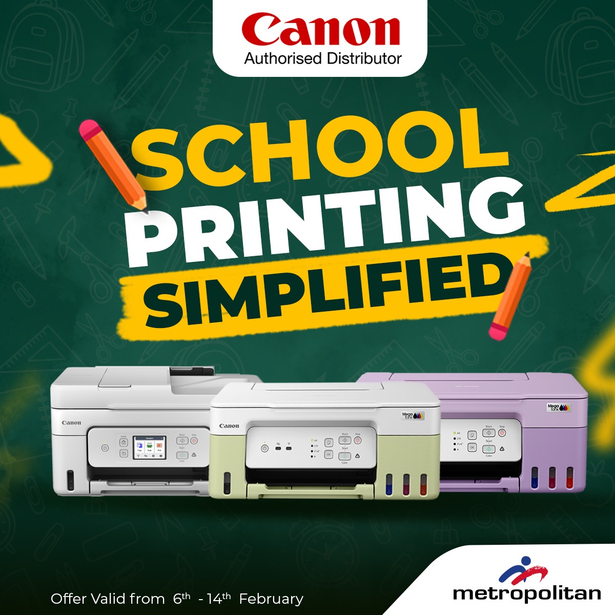 Metropolitan M Centre Facebook ad: School printing just got easier.