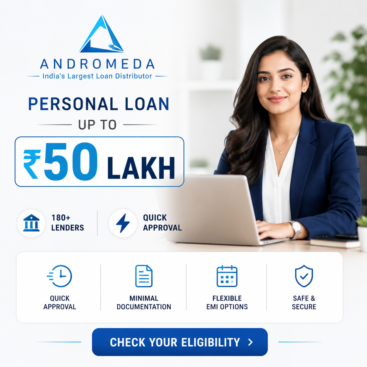 Andromeda Sales & Distribution Facebook ad: Exclusive Loan Offers for Salaried Professionals