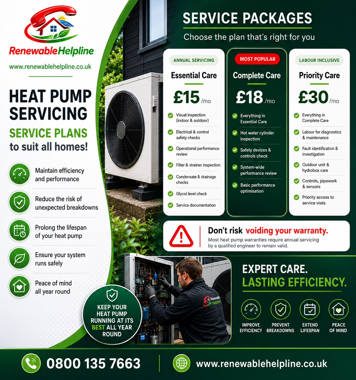 Renewable Helpline Facebook ad: Heat Pumps Powys