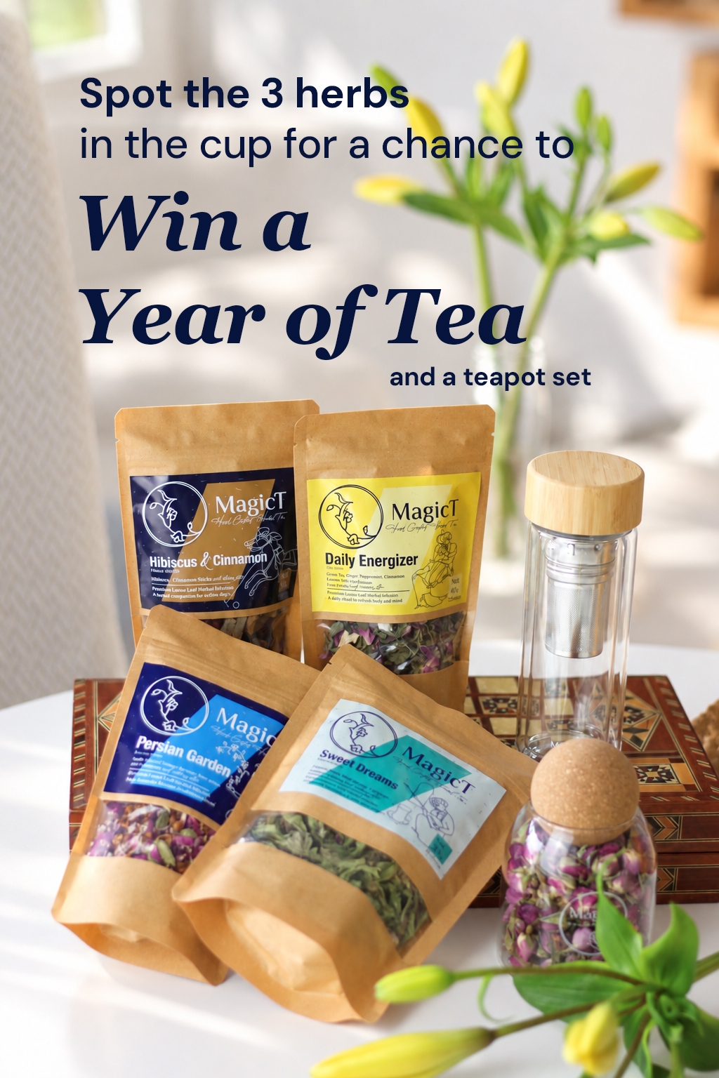 Magic T Facebook ad: Win a Year of Tea