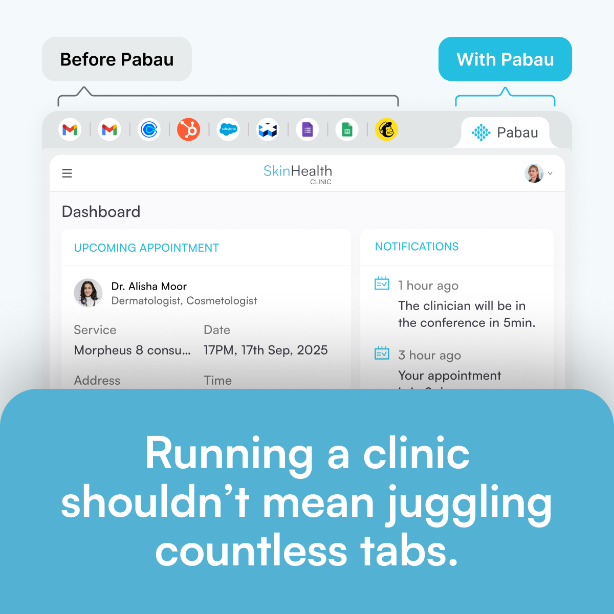 Pabau Clinic Software Facebook ad