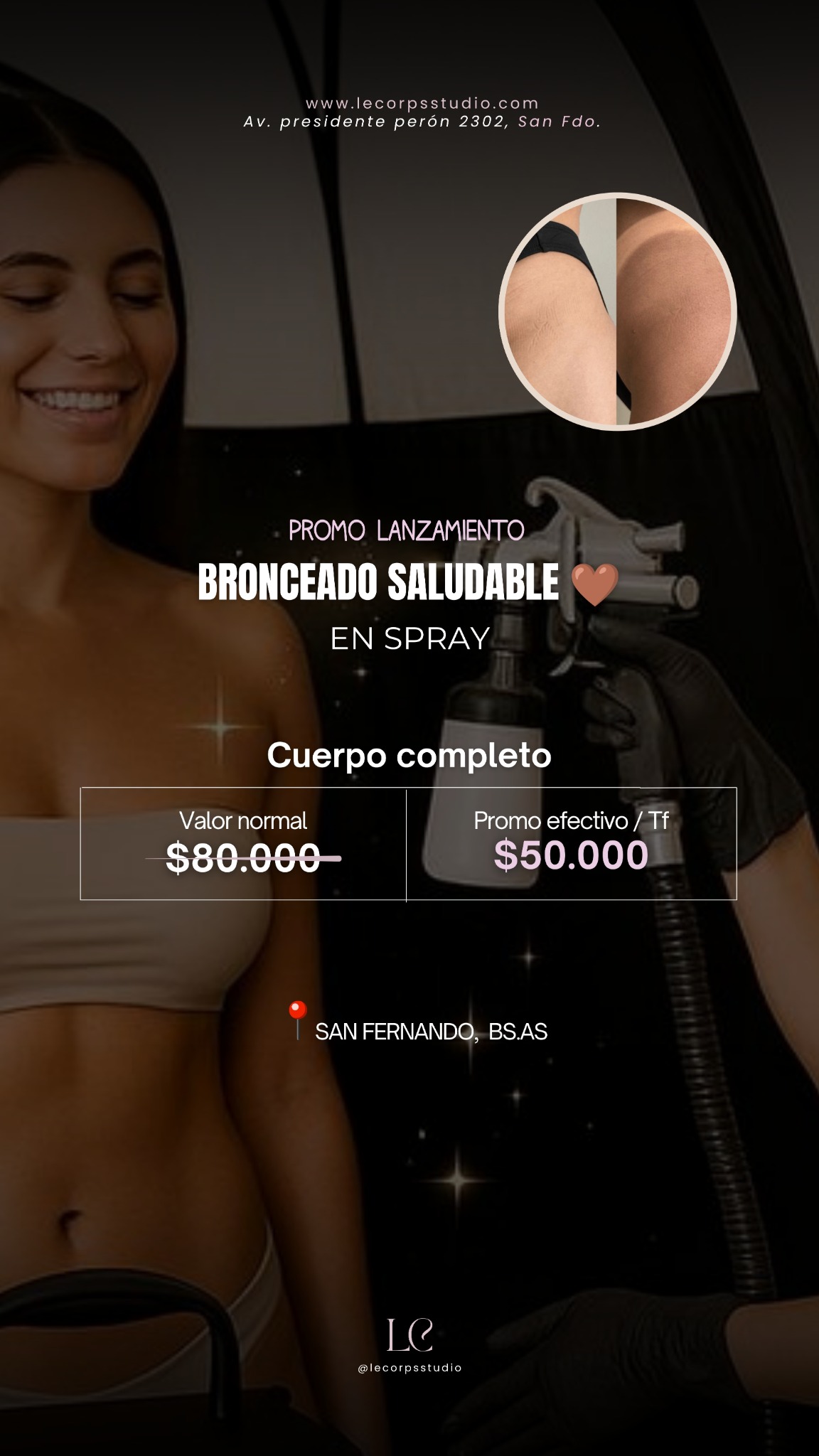 Le corps studio Facebook ad: ¡Reservá tu turno por Wpp!