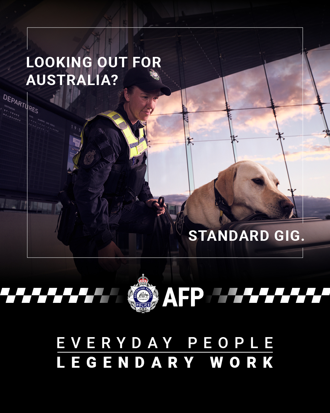 Australian Federal Police Facebook ad: PSO roles in Perth