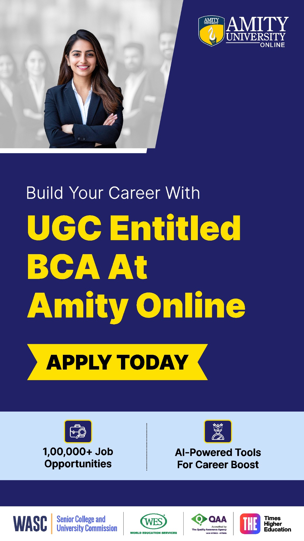 Amity Online Facebook ad