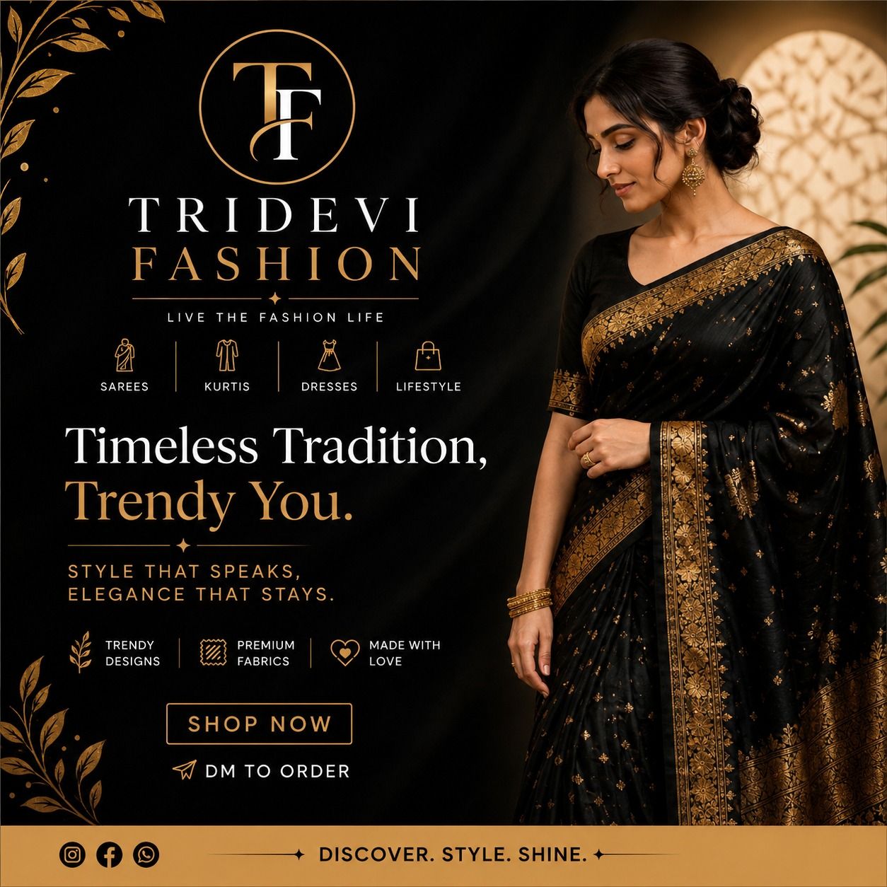 Tridevi Fashion Facebook ad: Welcome to our page, where you can find…