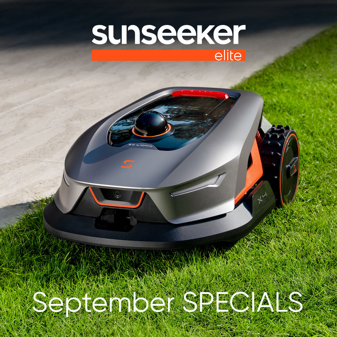 Sunseeker Elite Facebook ad: Save on Sunseeker Elite robotic mowers this September!