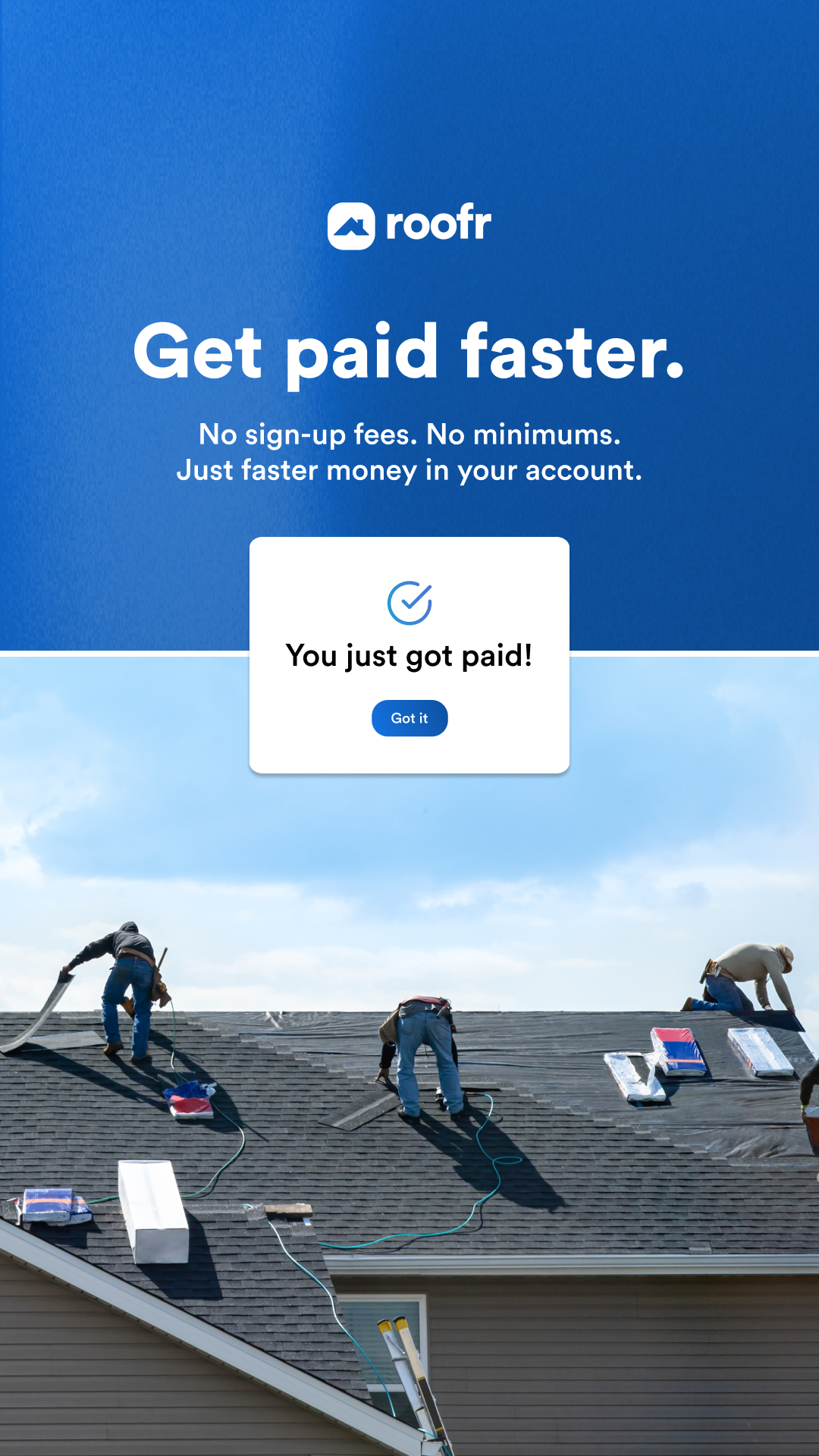 Roofr Facebook ad