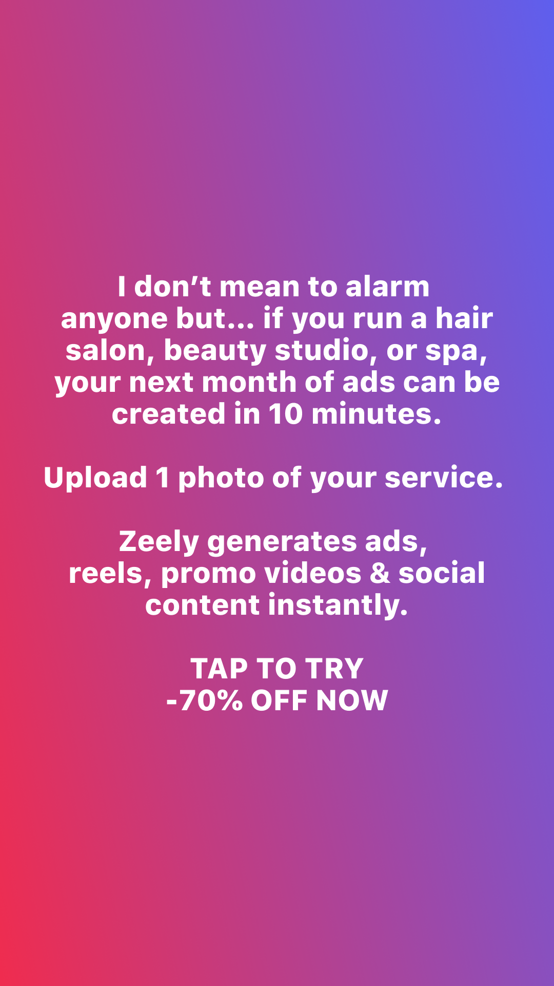 Zeely Facebook ad