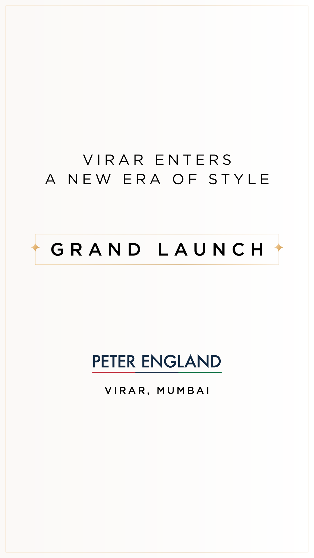 Peter England Facebook ad: We're now in your city.