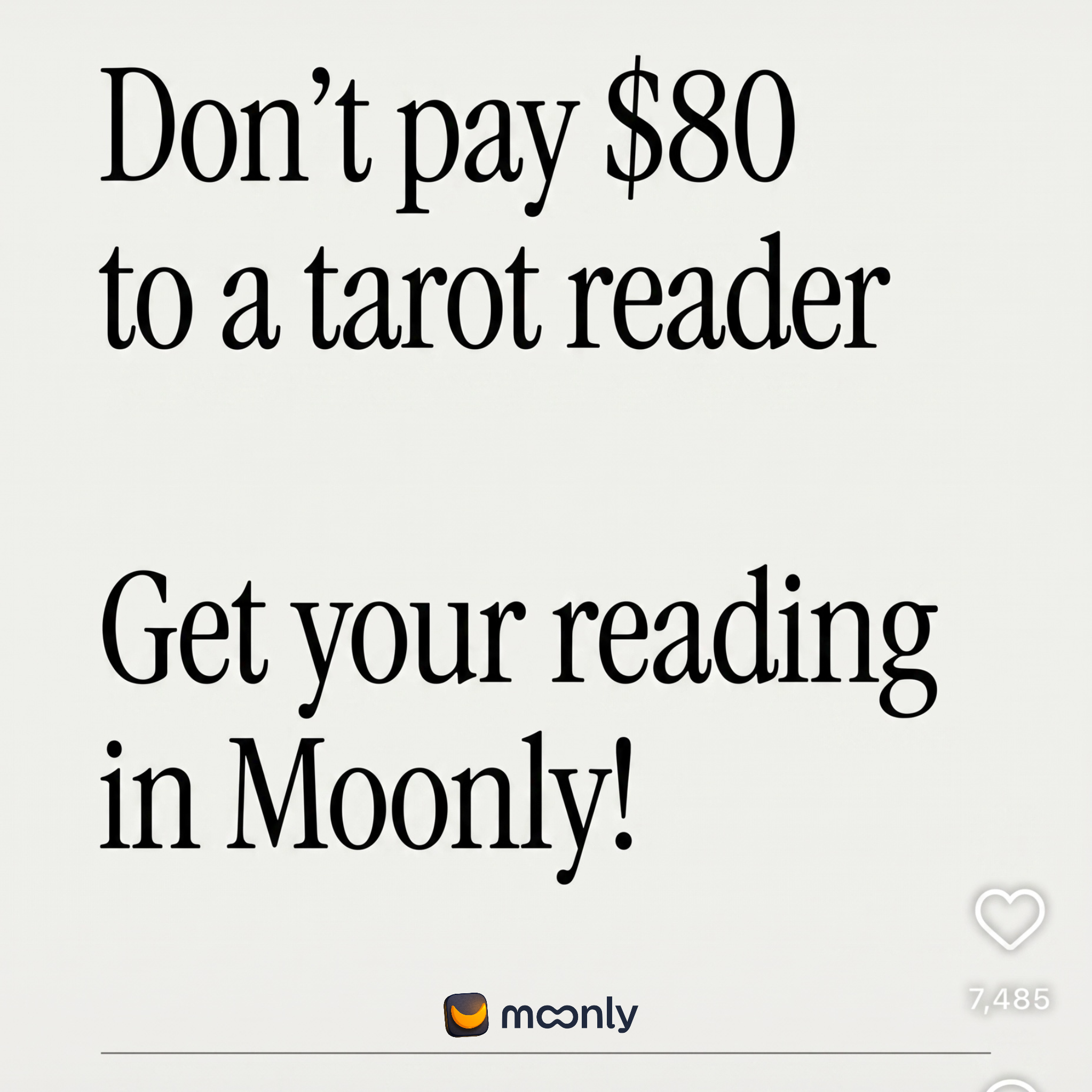 Moonly Facebook ad