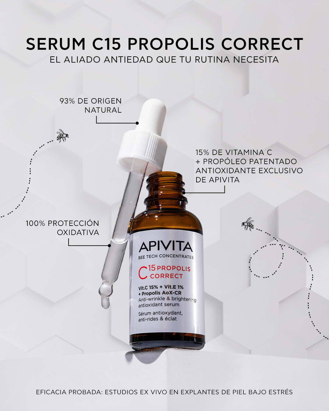 Apivita Facebook ad: Apivita Sérum C15 Propolis Correct 15% Vitamina C 30ml…