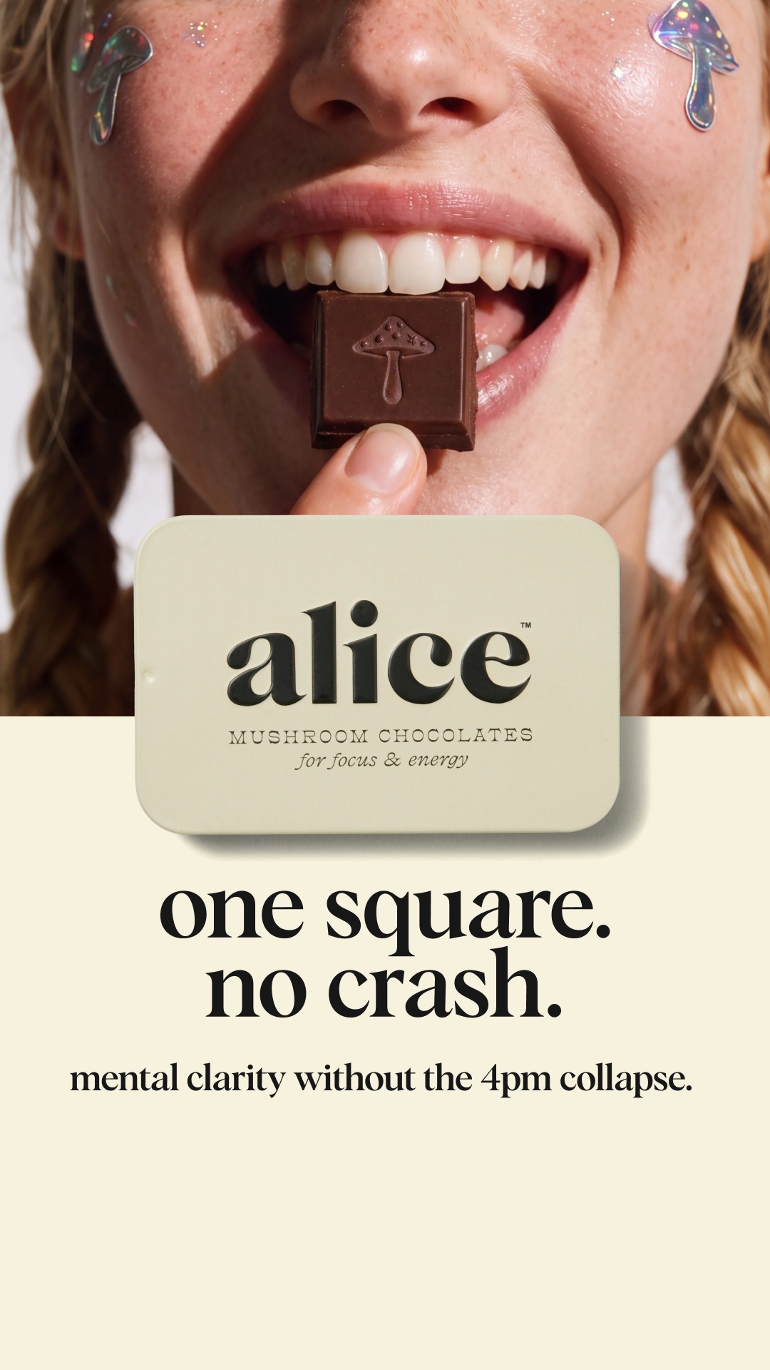 Alice Mushrooms Facebook ad