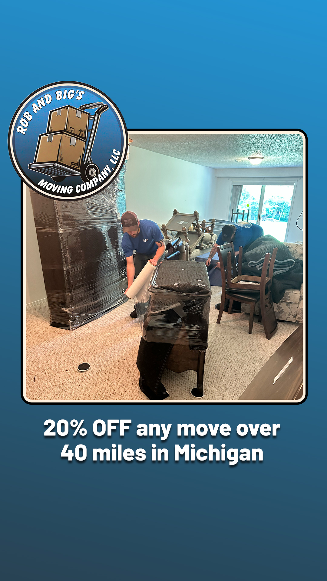 Rob and Big's Moving Company LLC Facebook ad