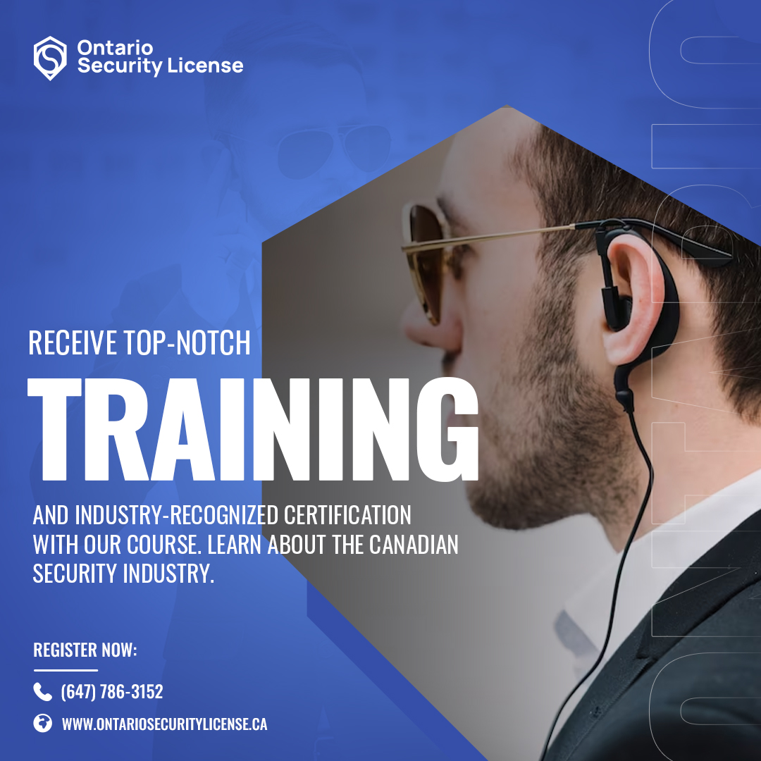 Ontario Security License Facebook ad from Mar 8, 2026