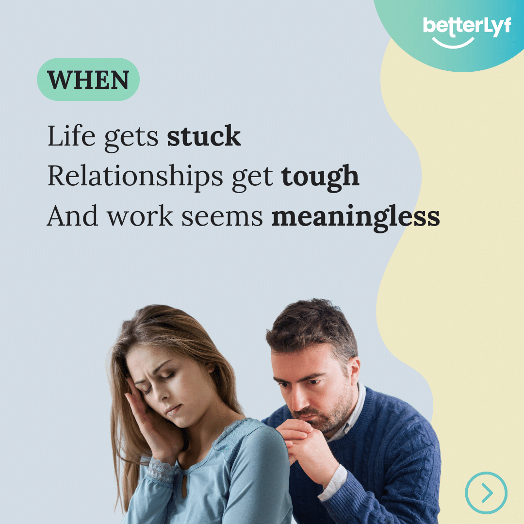 BetterLYF Facebook ad: Navigate Midlife Transitions with BetterLYF therapists.