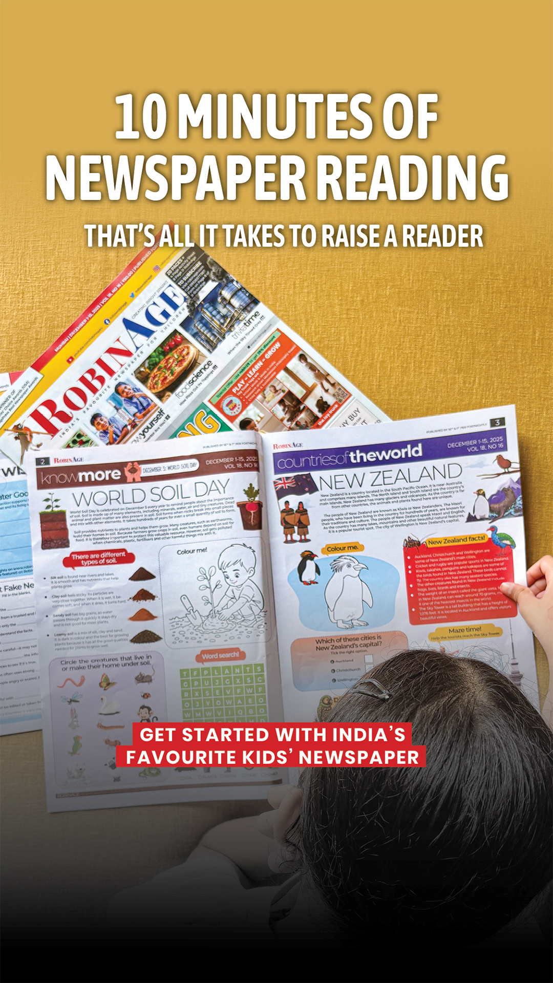 RobinAge: India's Favourite Newspaper for Children Facebook ad