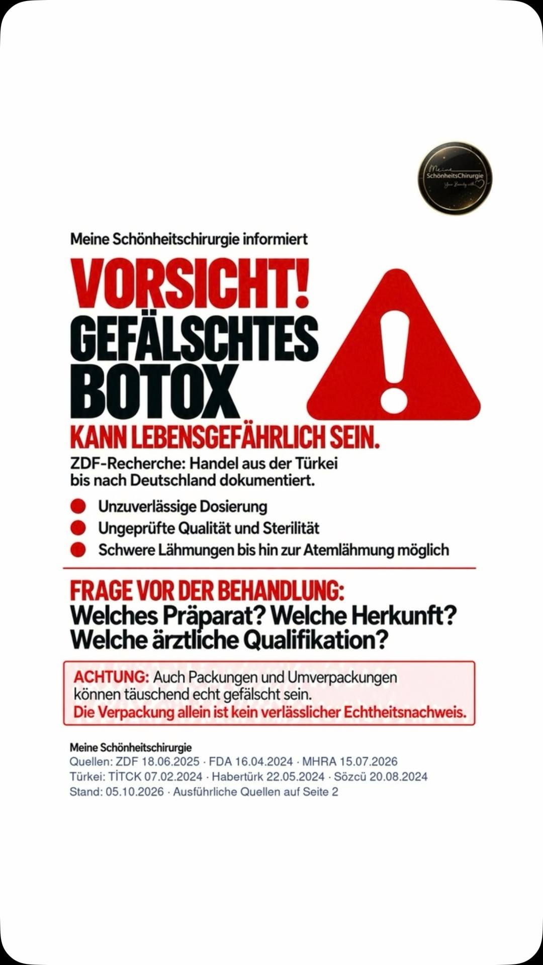 Meine Schönheitschirurgie Facebook ad: Hallo Ihr Lieben