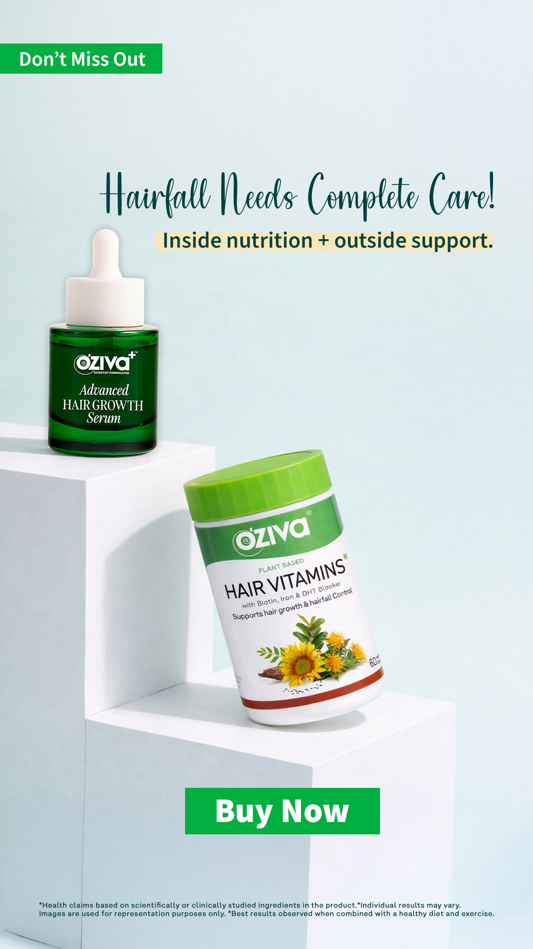 OZiva Facebook ad: Just Another Product? Nope, This Is Science-Backed.