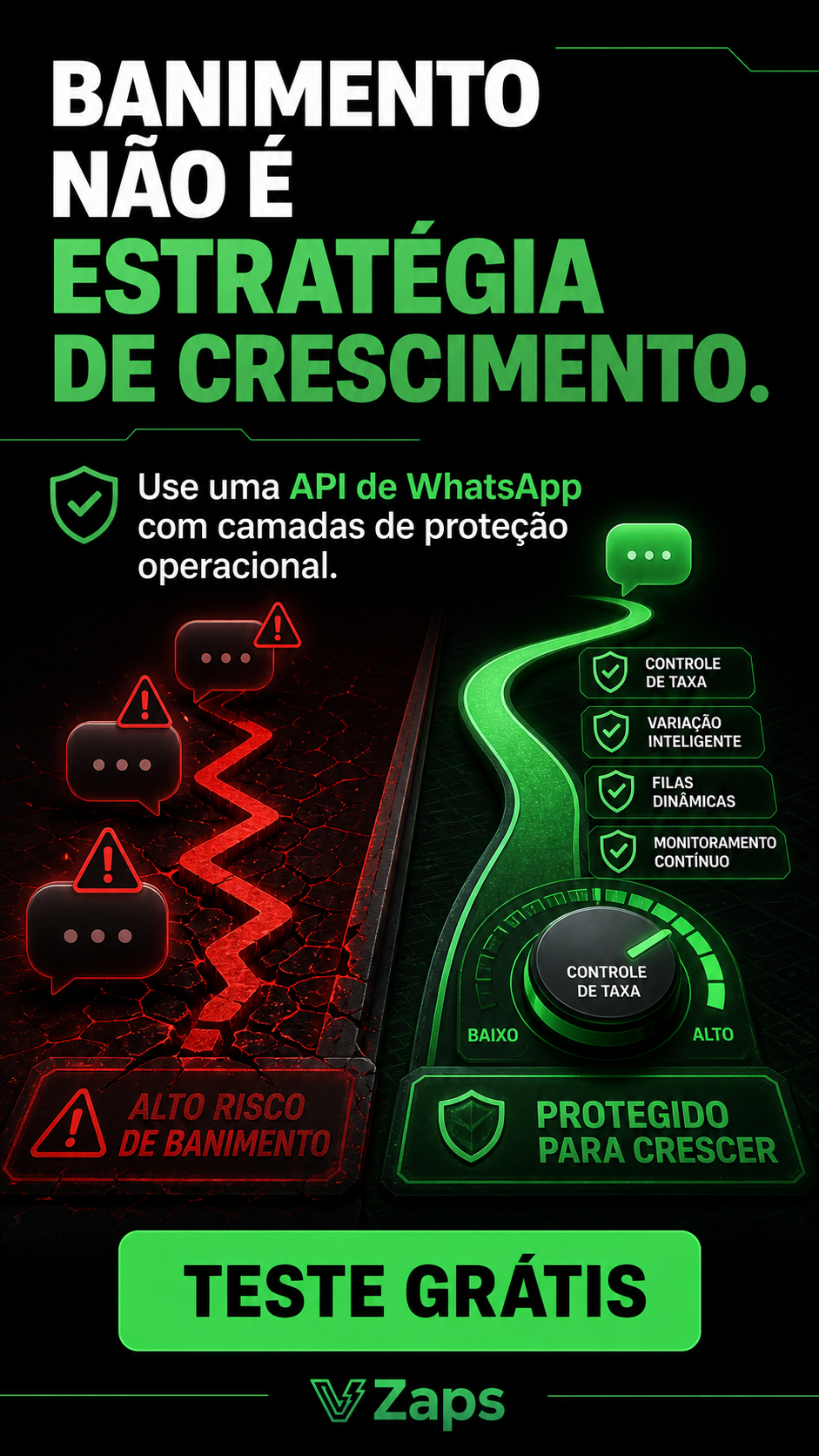 VZaps Facebook ad: VZaps, WhatsApp com escala para o seu negócio
