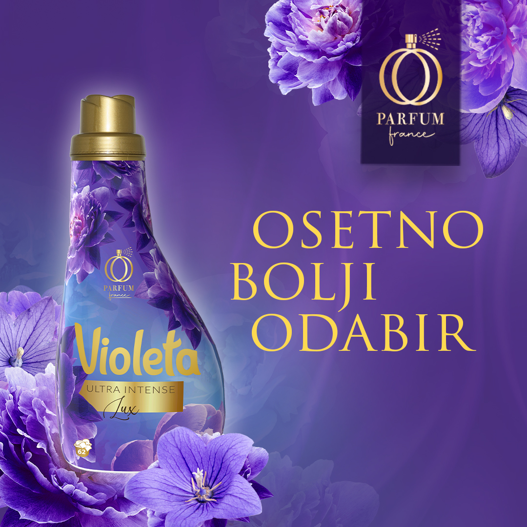 Violeta Fabric Care Facebook ad: OSETNO BOLJI ODABIR - Violeta Ultra Intense Lux!