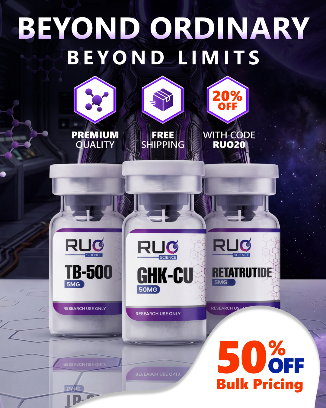 RUO science Facebook ad: 20% OFF Today