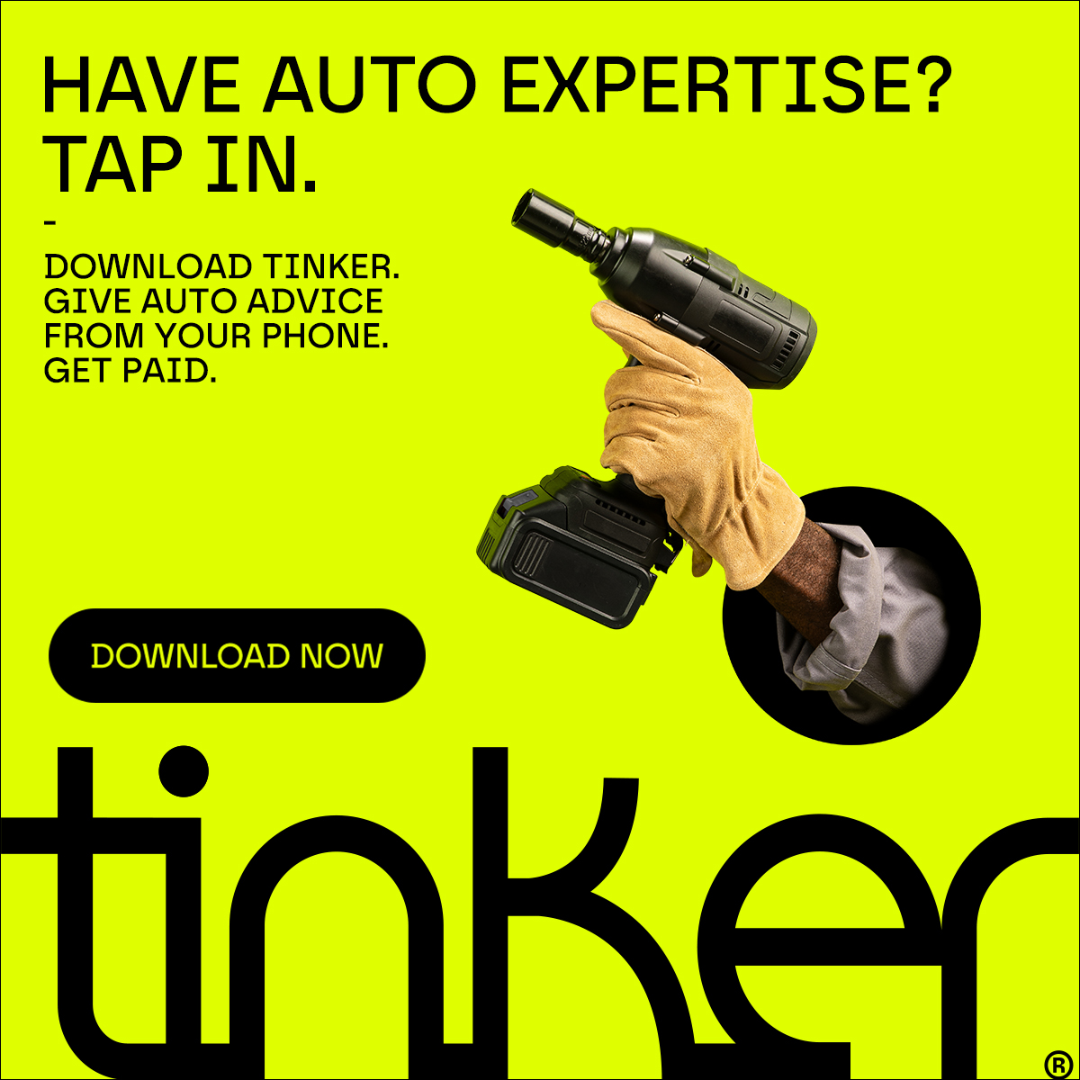 Tinker DIY App Facebook ad: Become a Virtual Auto Mechanic