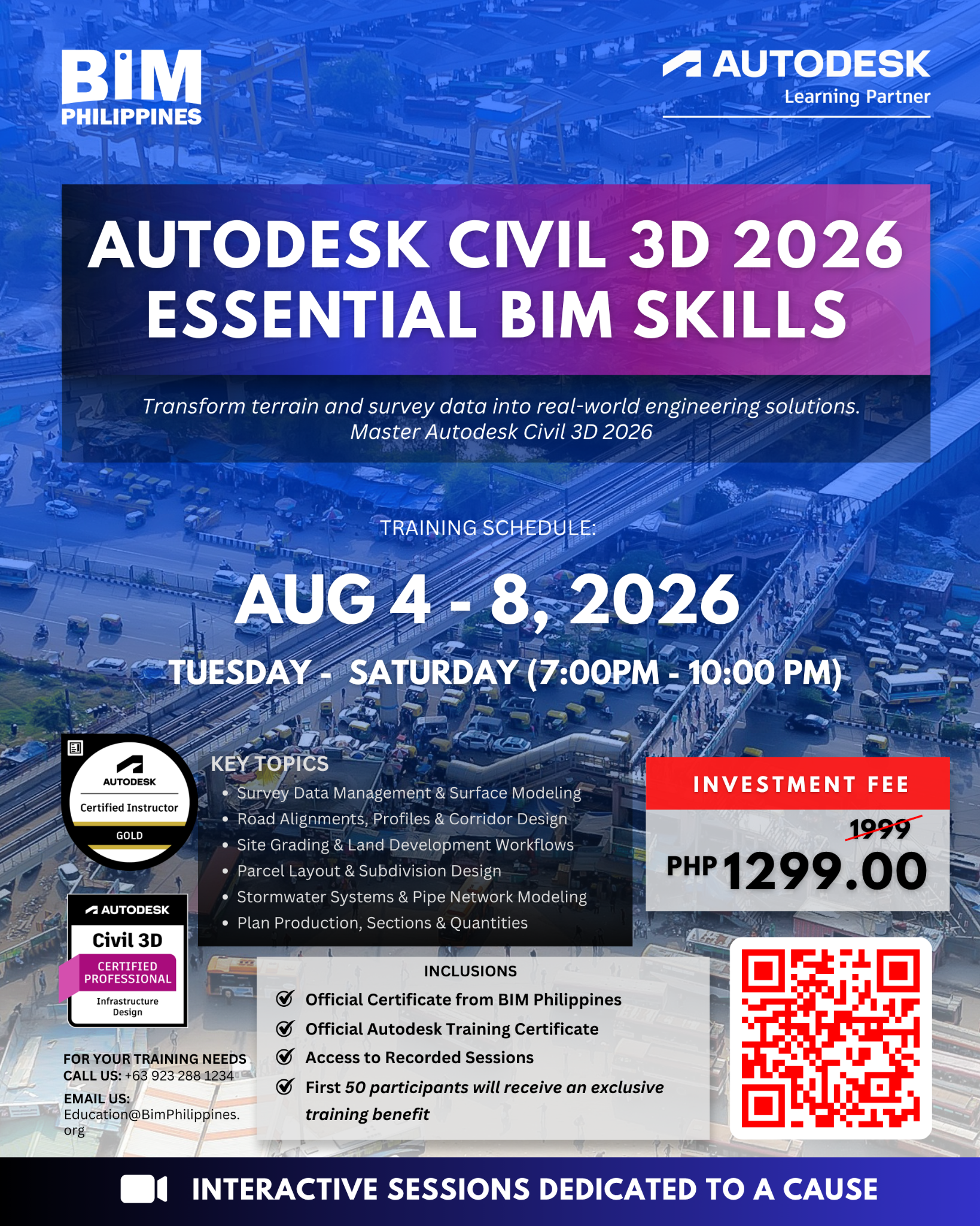 BIM Philippines Facebook ad: Master Autodesk Civil 3D 2026 (5-Day Live Training)